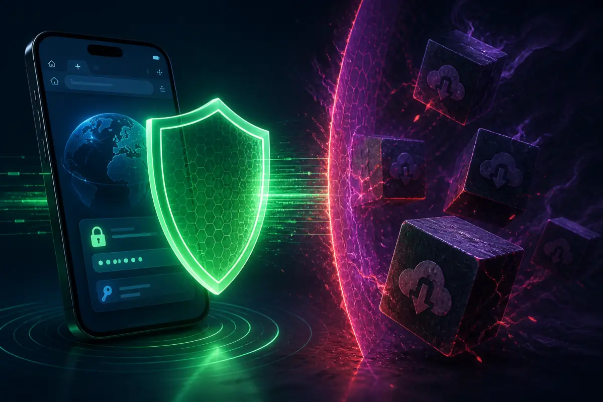 Secure mobile browser protected from unofficial application downloads