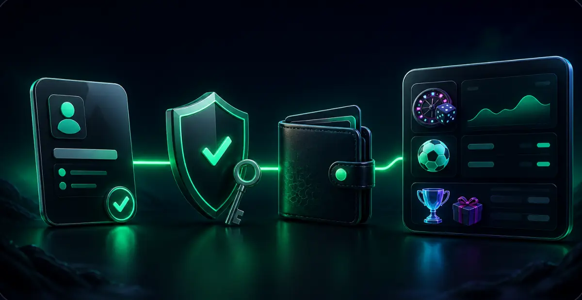 Gamdom account journey from registration and security to wallet and regular use