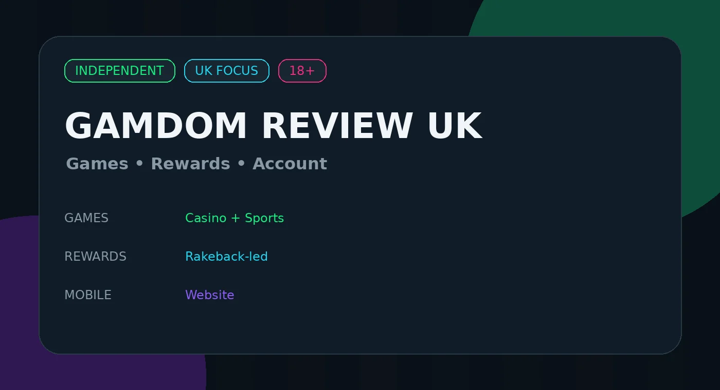 Original UK-focused illustration for Gamdom Platform UK: Platform, Games and Rewards