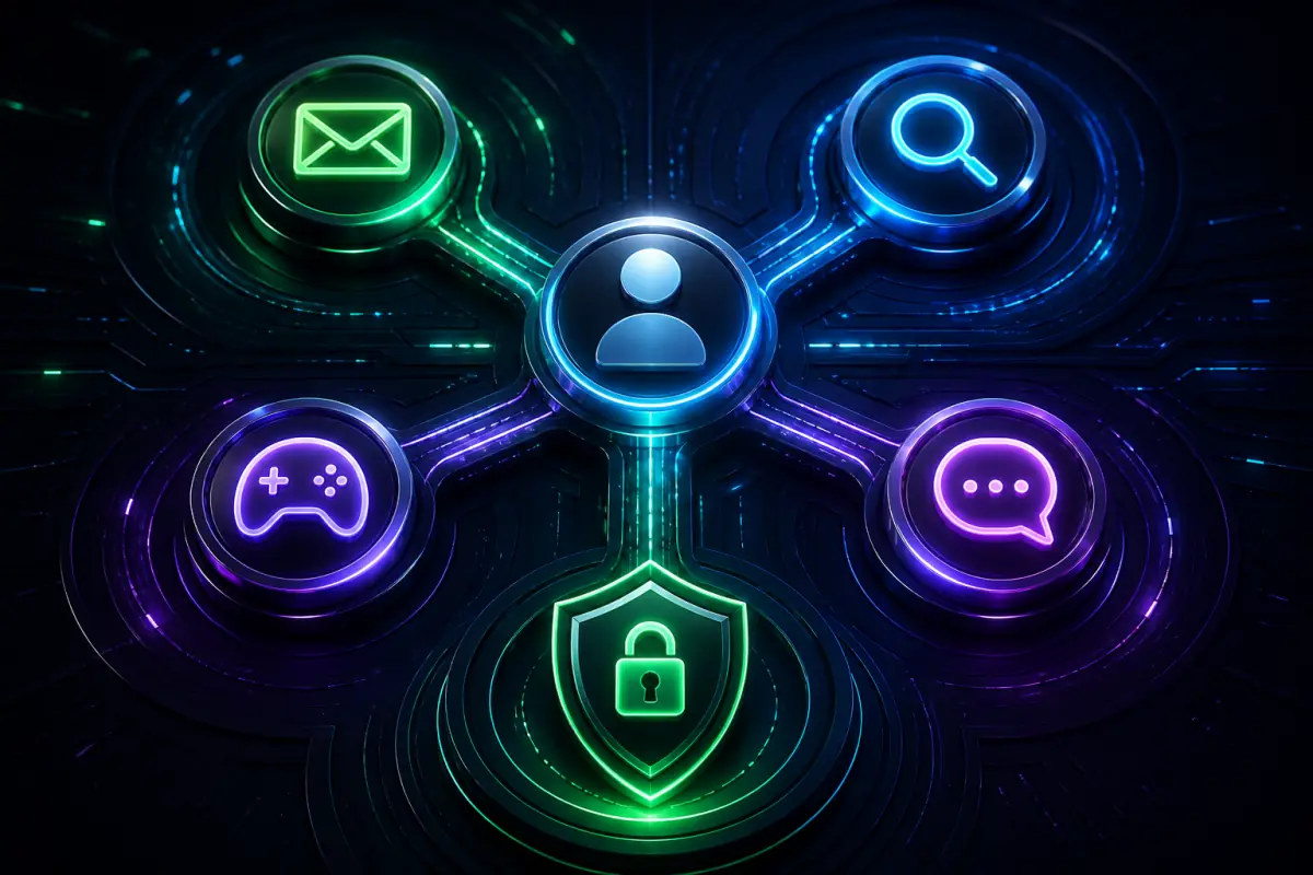 Account registration and sign-in methods connected to one secure identity